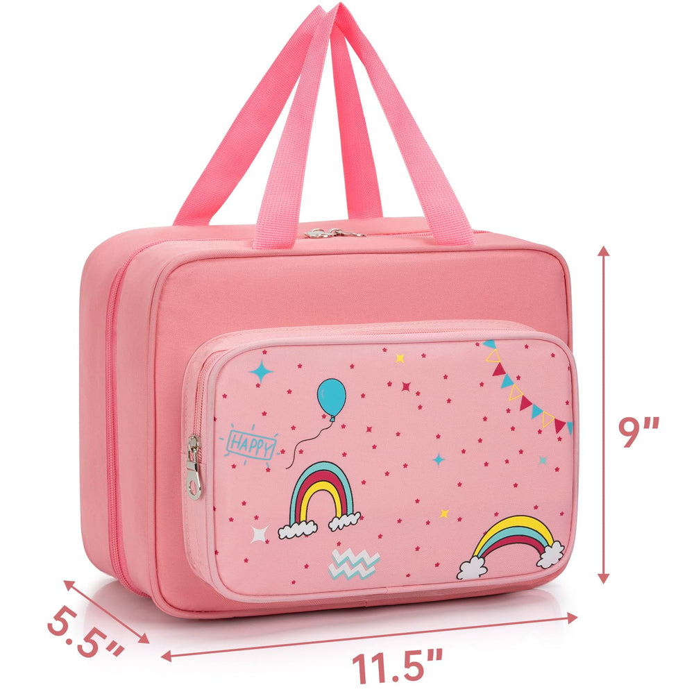 Sturdy carry handle makes on-the-go doll storage effortless.