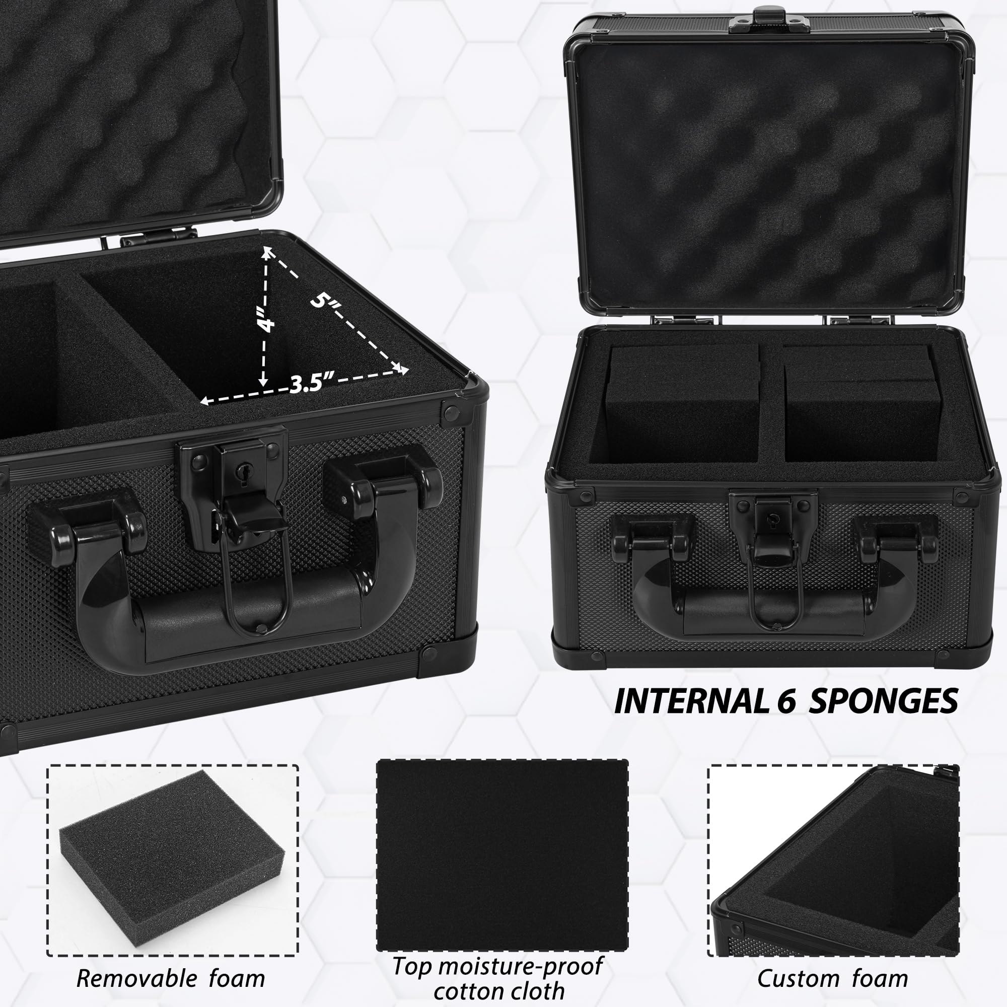 OUUTMEE six-foam insert keeps cards secure and upright.