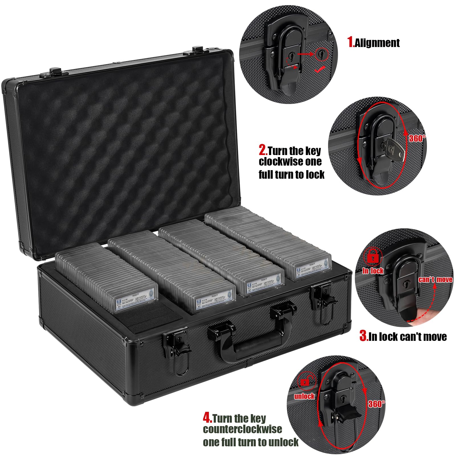 OUUTMEE graded card case with hard-shell exterior shields cards from dust and moisture