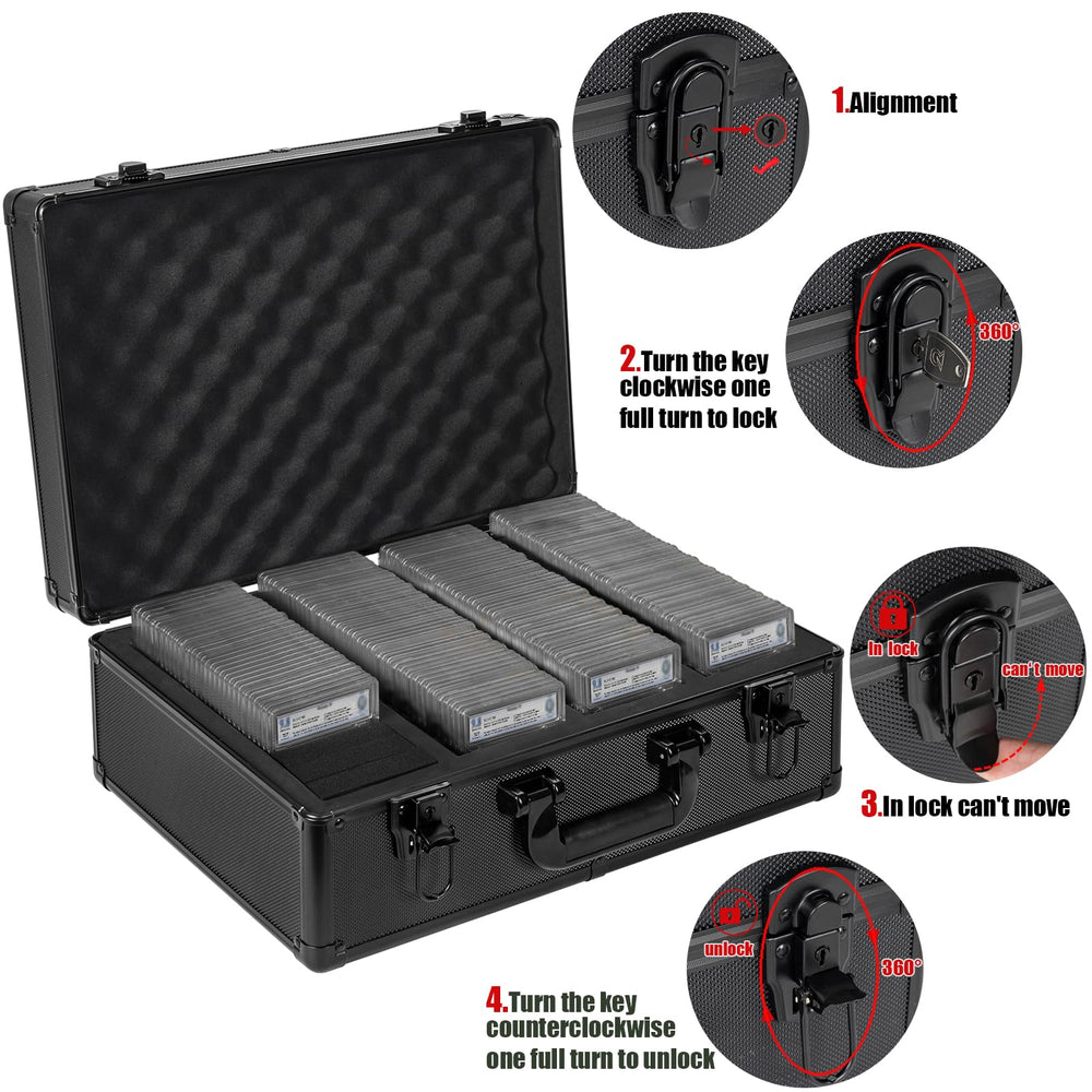 OUUTMEE graded card case with hard-shell exterior shields cards from dust and moisture