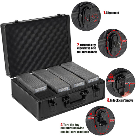 OUUTMEE graded card case with hard-shell exterior shields cards from dust and moisture