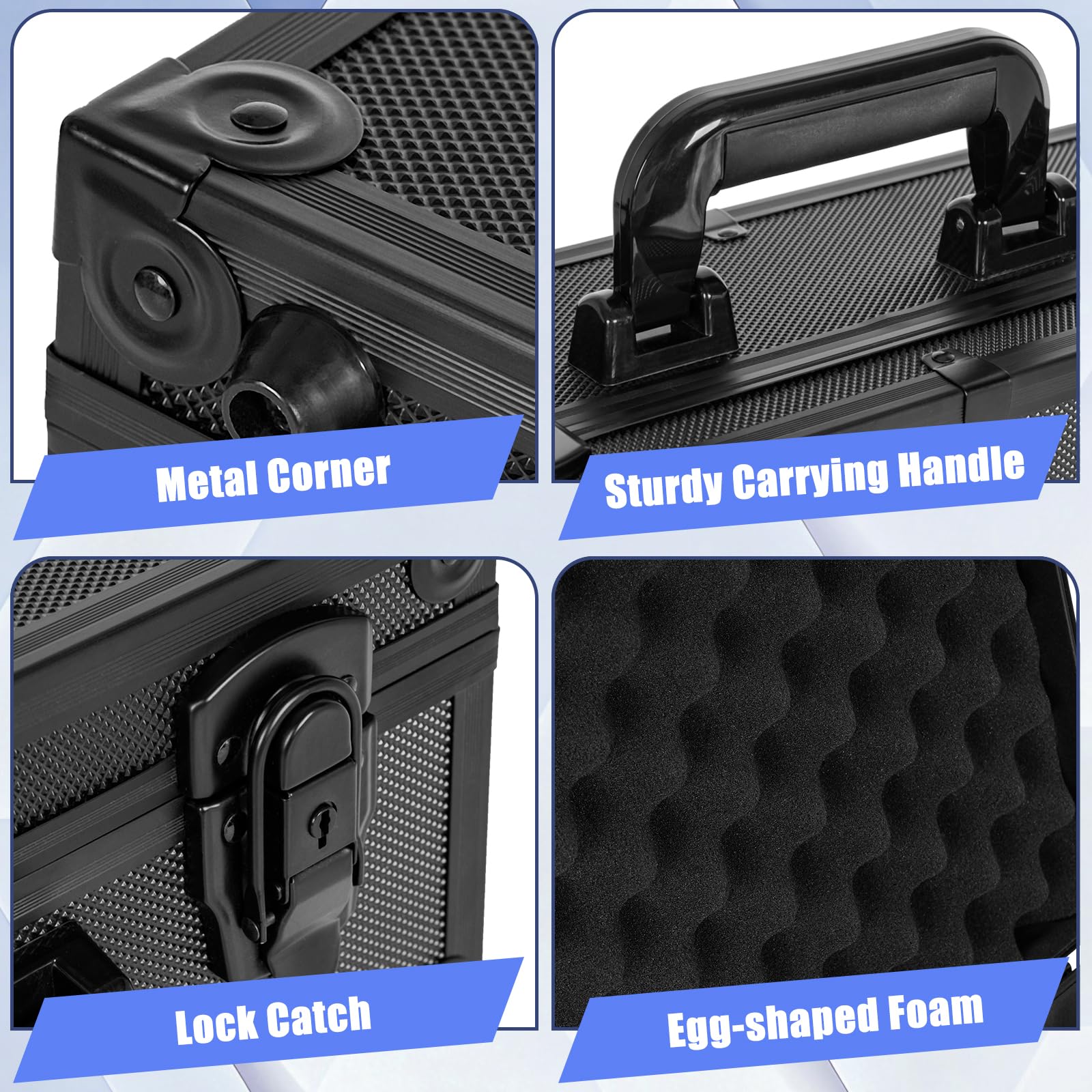 OUUTMEE toploader storage box lid with foam pad showing protective seal against dust