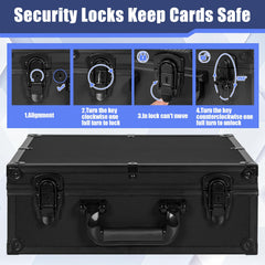 OUUTMEE toploader storage box reinforced corners and aluminum shell for long-term durability