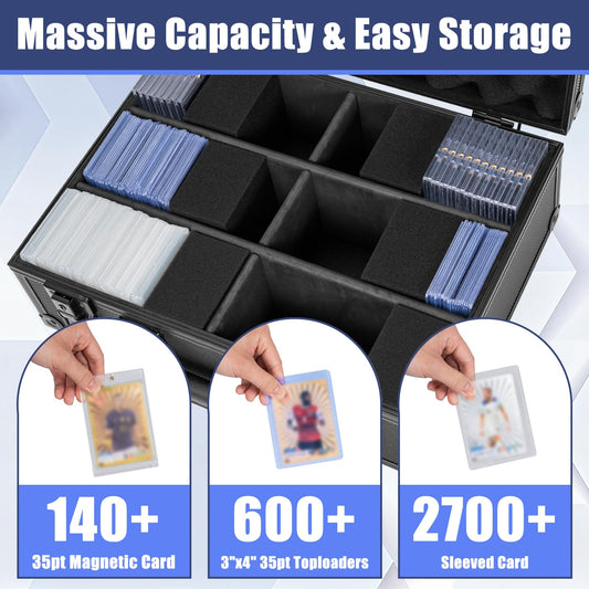 OUUTMEE toploader storage box side profile highlighting rugged aluminum construction for travel durability