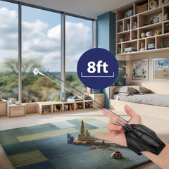 Overfun Magnet with suction cup adheres to smooth surfaces.