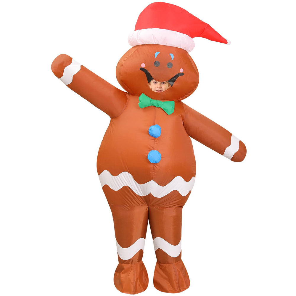 OVIFM Gingerbread costume front view, ideal for festive photo opportunities.