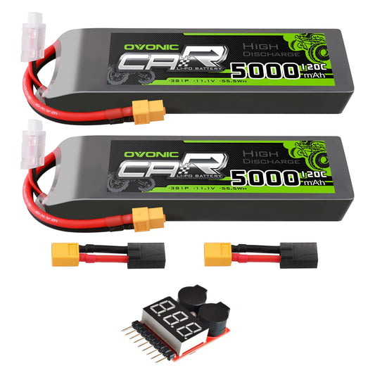 OVONIC 3S LiPo battery with XT60 and TRA plug for high-drain RC power