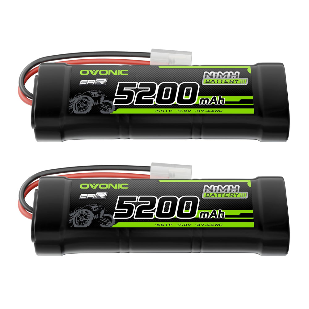 OVONIC 7.2V NiMH battery with TMY connector for RC cars and planes.