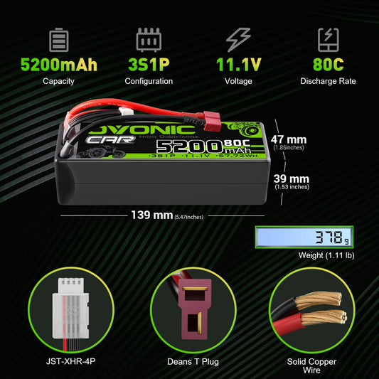 OVONIC battery hardcase shown for rugged RC racing durability.