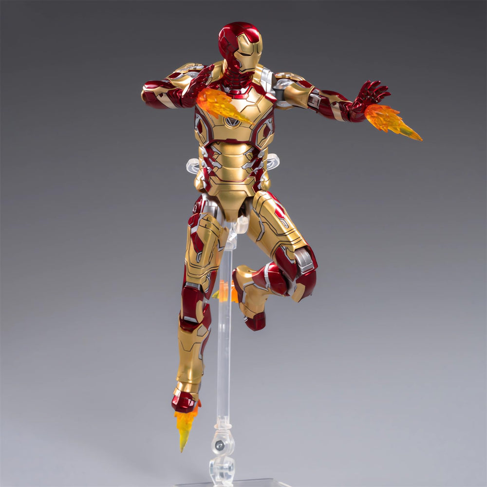 OVONNI MK42 Iron Man 7-Inch figure with flame effects for dramatic scenes.