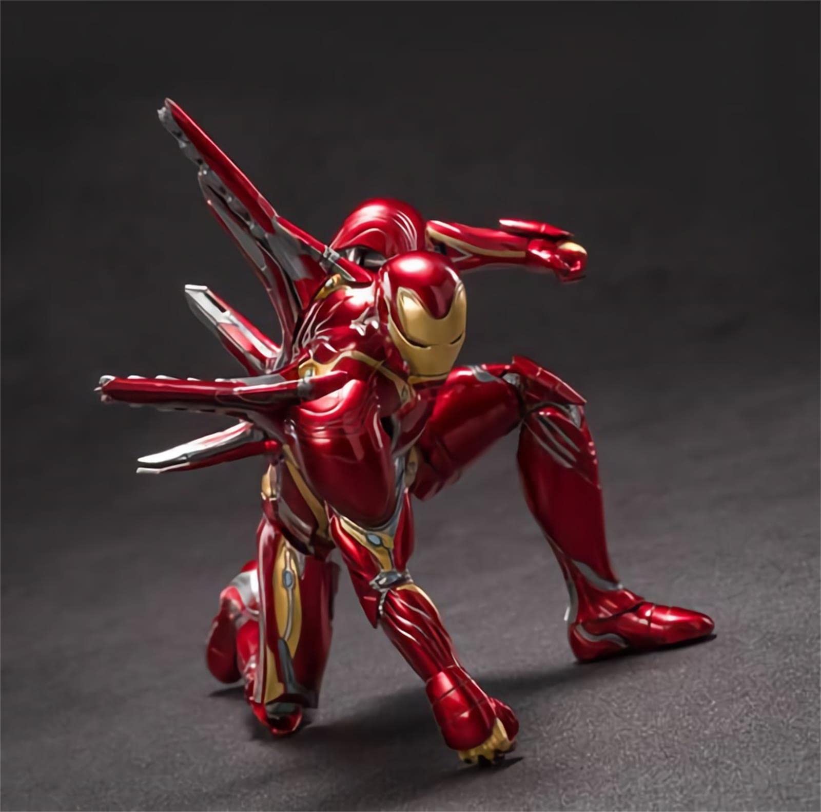 OVONNI MK50 Ironman stand with replacement hands enables flexible posing.