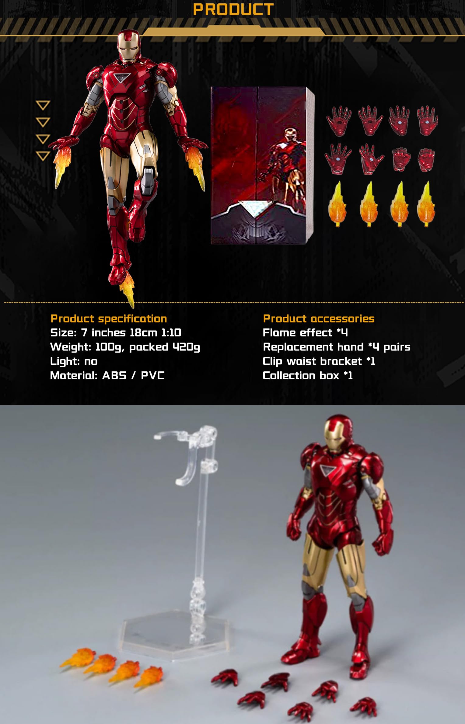OVONNI MK6 Ironman gift-box packaging for premium gifting.
