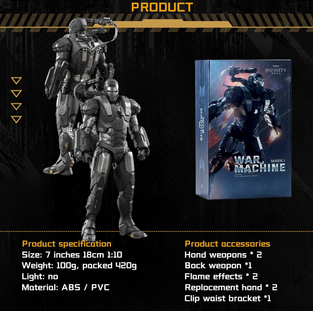 OVONNI War Machine MK1 full figure enhances shelf presence.