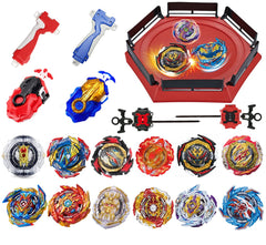 Owenkelng Bey Burst gyro top in action, improving hand-eye coordination during battles.