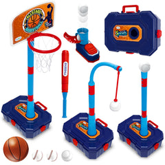 OWNONE 4-in-1 basketball hoop with adjustable height for growing kids.