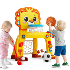 OWNONE 4-in-1 toddler basketball hoop for versatile indoor and outdoor play.