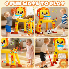 OWNONE 4-in-1 toddler soccer goal promotes active, imaginative play.