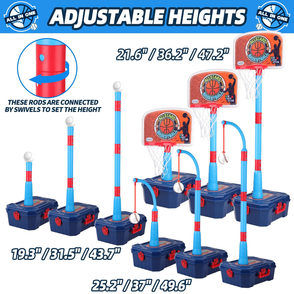 OWNONE T-ball stand height options support varied batting practice.