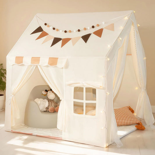 OWZEE kids tent with star lights creates a cozy nighttime ambiance.