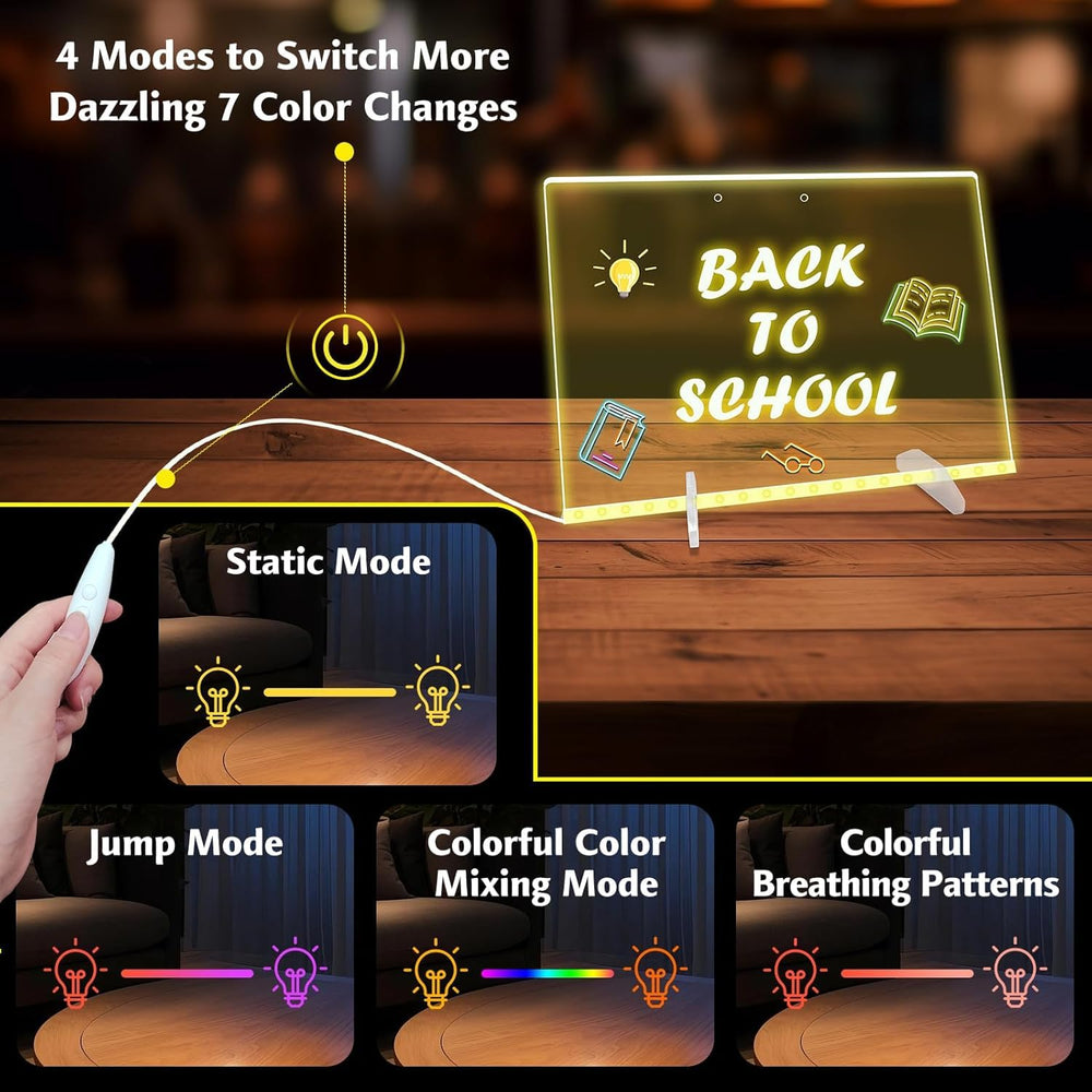 OYB LED Note Board brightness adjustable for different rooms and moods.