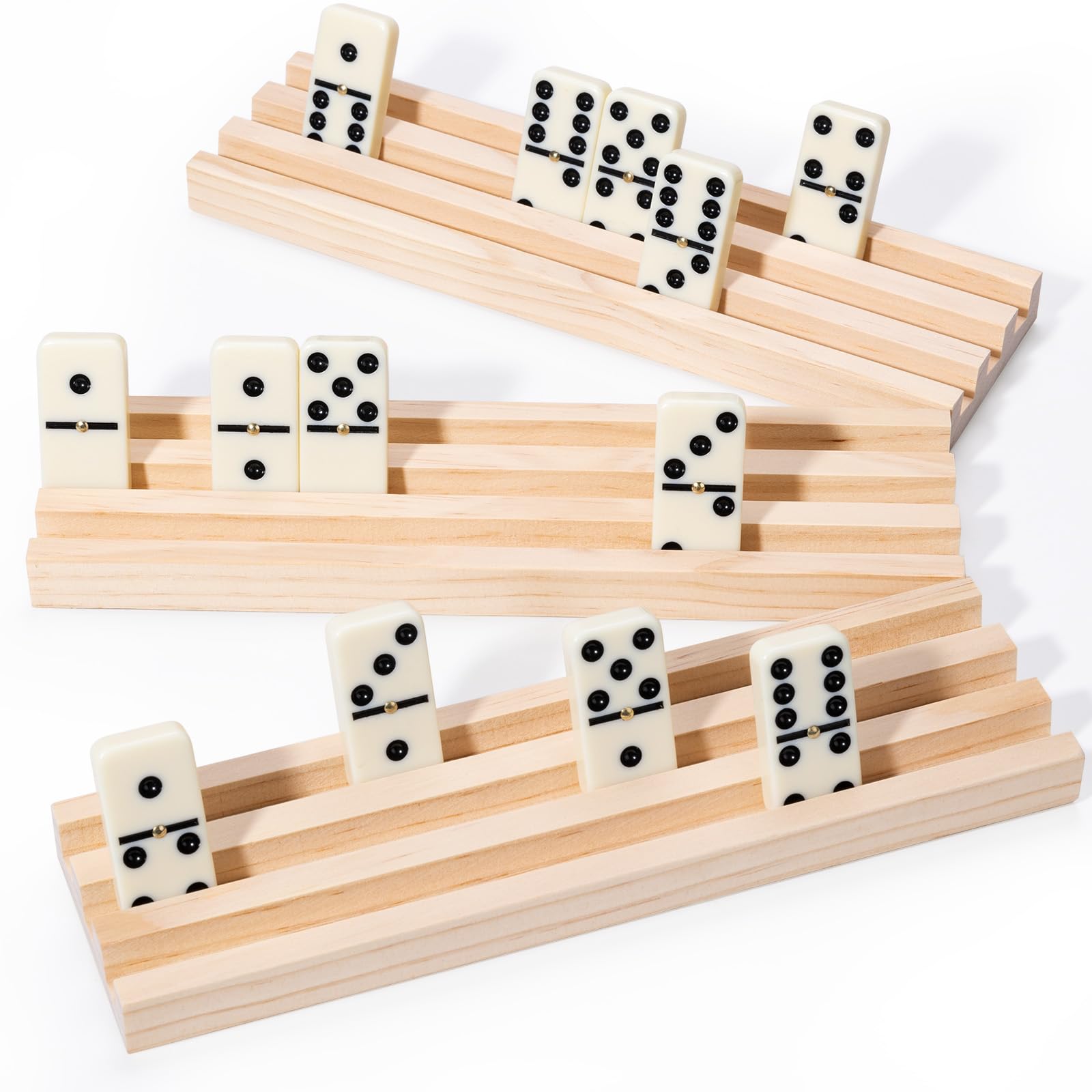 OZFRHO durable stackable domino racks support group play.