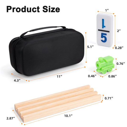OZFRHO wooden domino racks, four holders, keep tiles organized for smooth gameplay