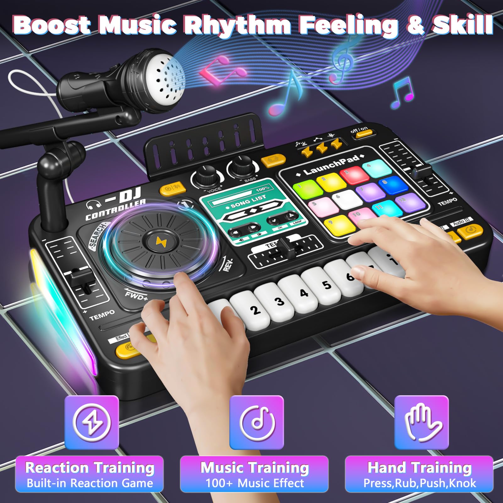 OZMI Kids DJ Battery is rechargeable for wireless play anywhere.