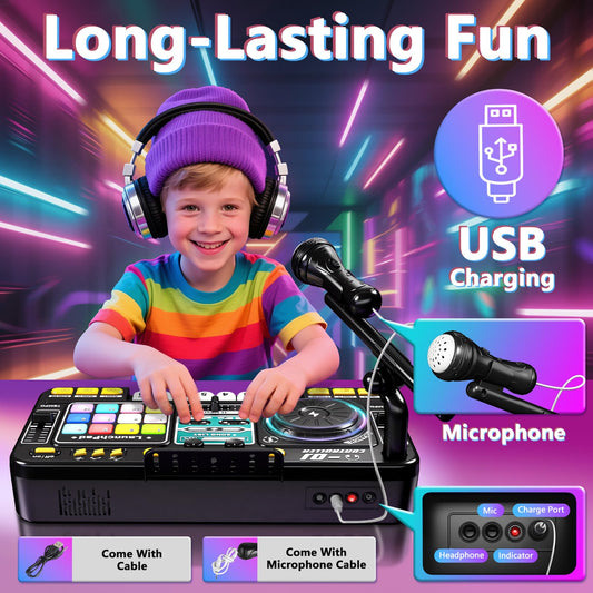 OZMI Kids DJ Lights Mode shines as kids dance through colorful light shows.