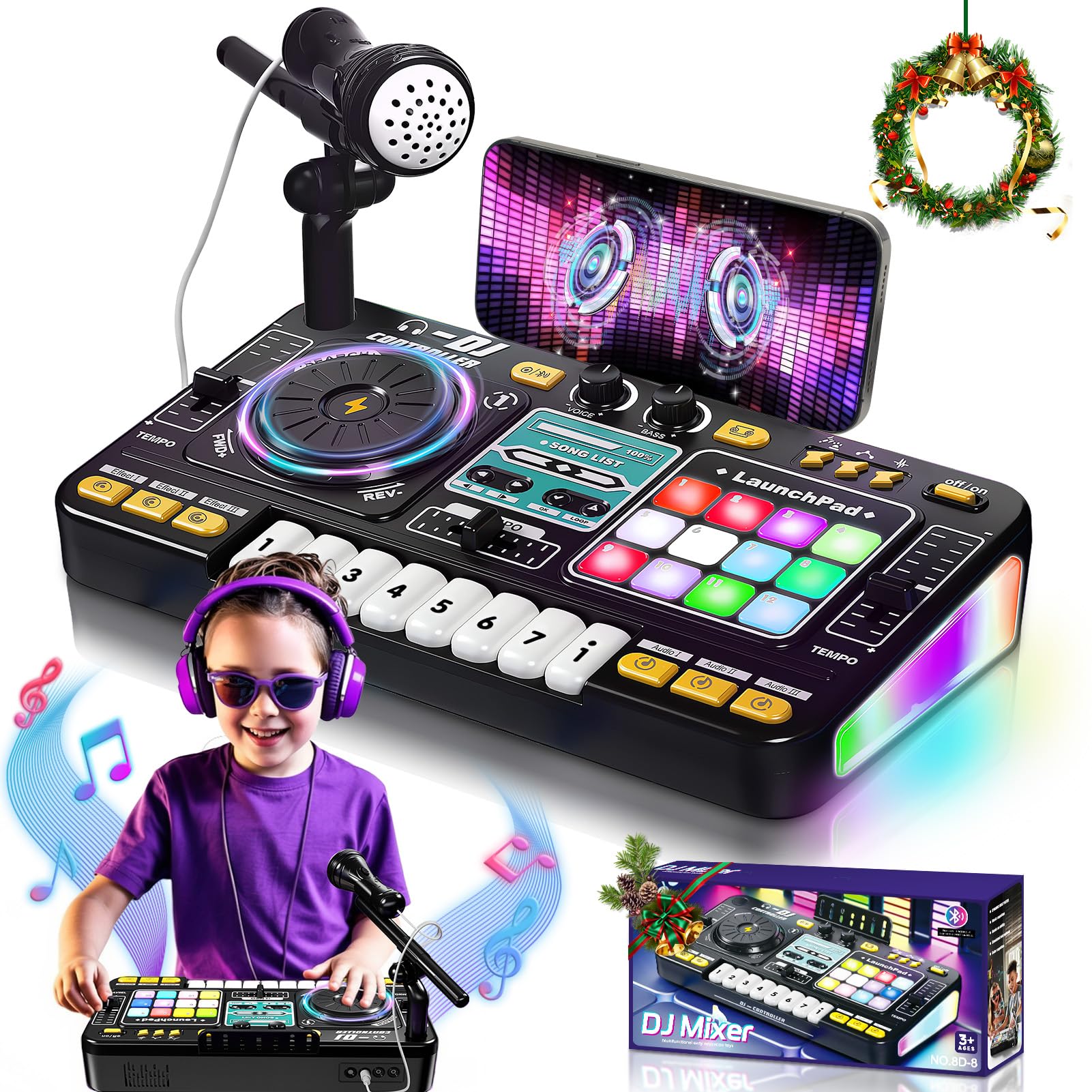 OZMI Kids DJ Music Mixer Table in action, perfect for creative play and mini performances.