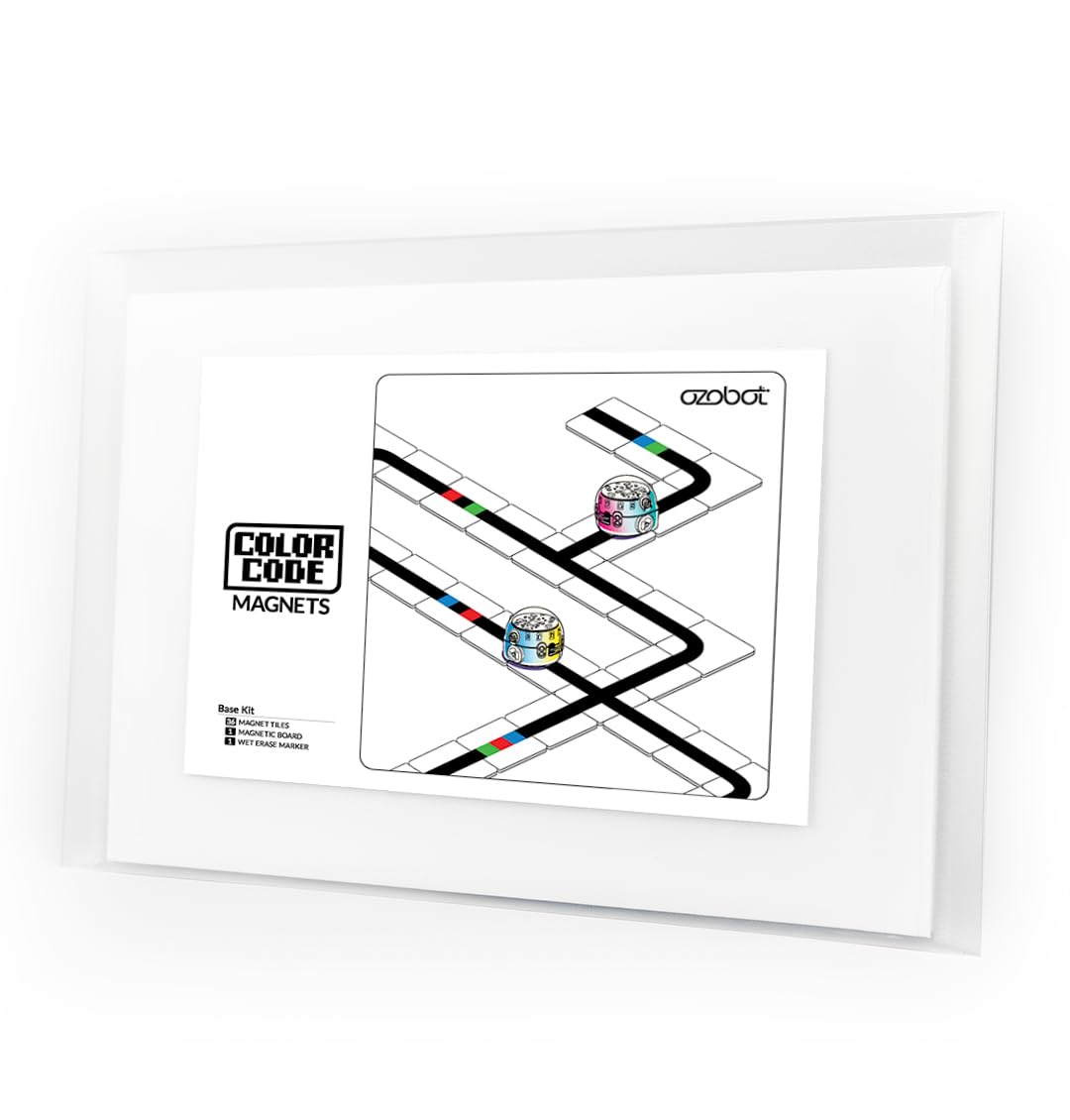 Ozobot Color Code Magnets Base Kit board shows hands-on coding basics for young learners