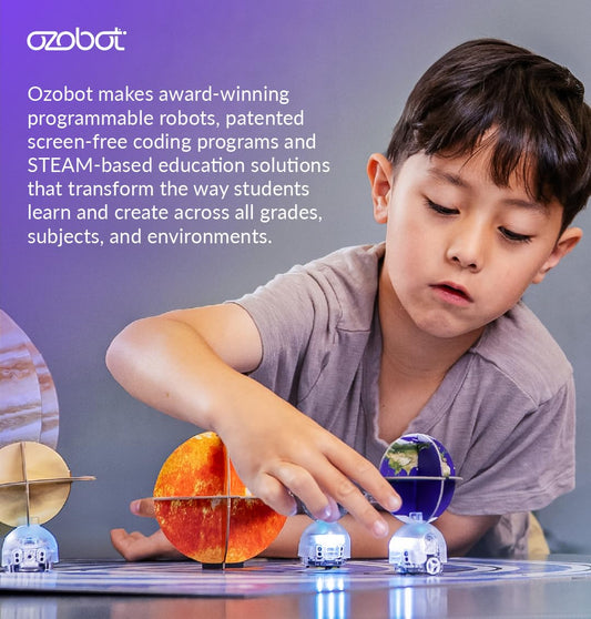 Ozobot Evo entry kit color code markers enable screen-free color coding