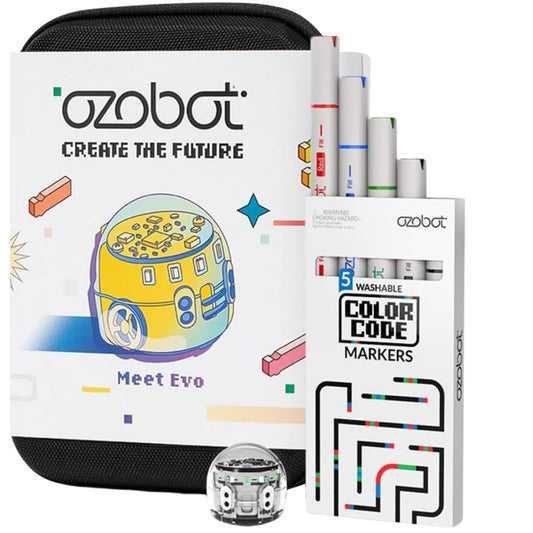 Ozobot Evo Entry Kit features the Evo robot for hands-on coding play