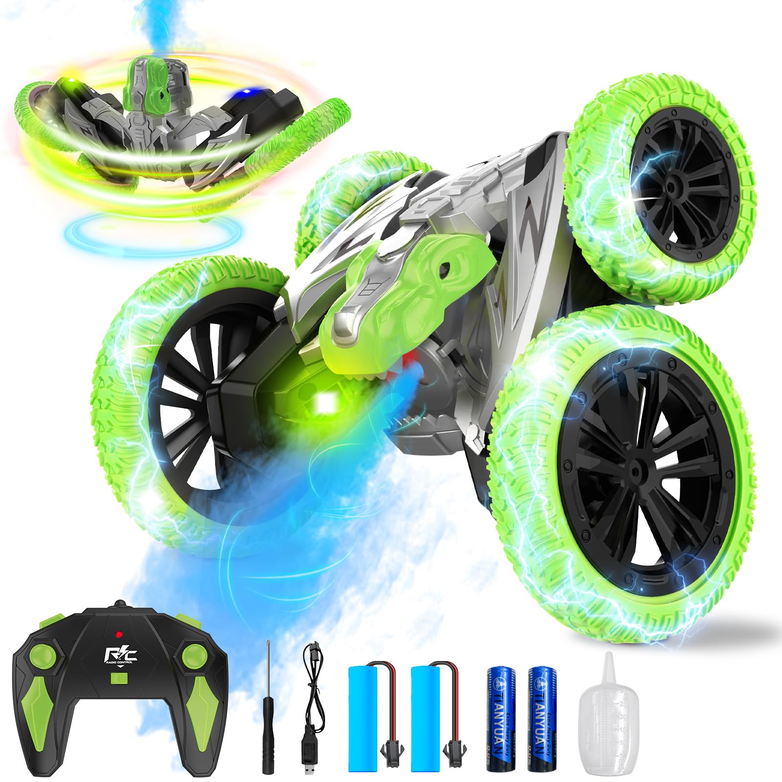 Paaxido dinosaur truck front view highlights bold design for outdoor play