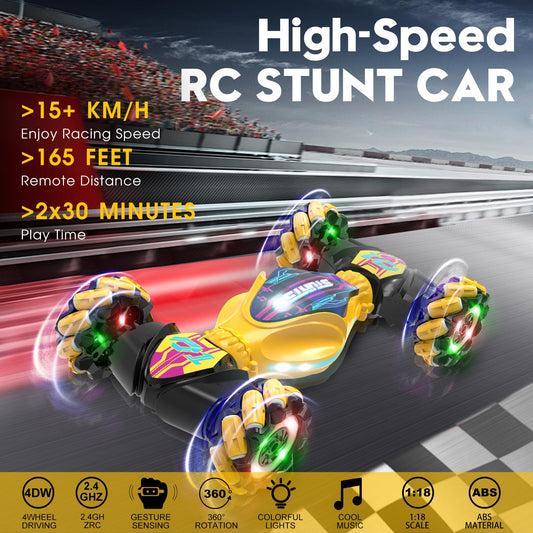 Paaxido Gesture RC Car conquering outdoor terrain with 4WD traction