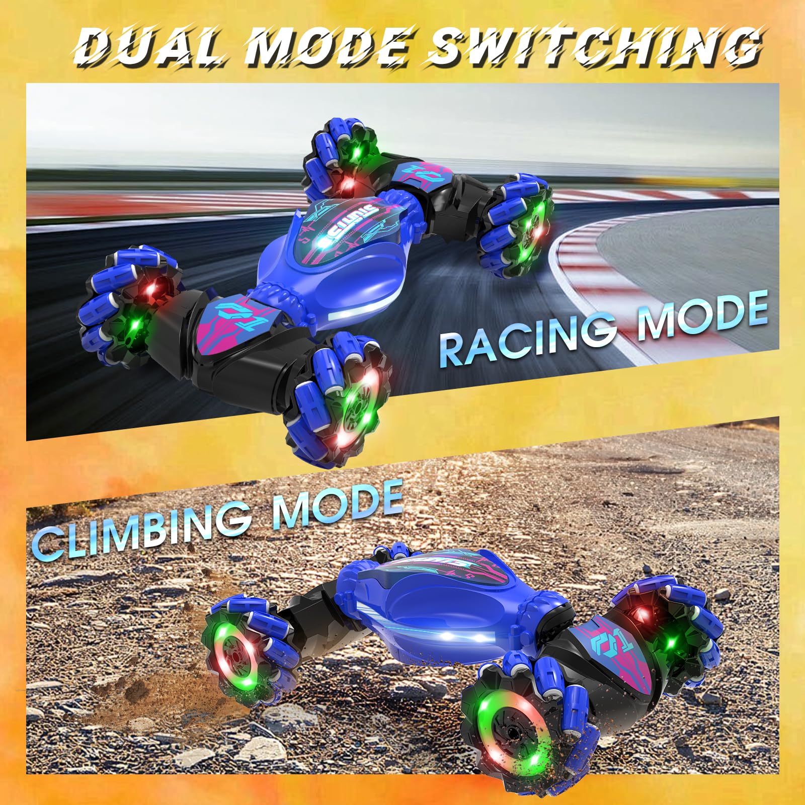 Paaxido Gesture RC Car with dual batteries for extended play.
