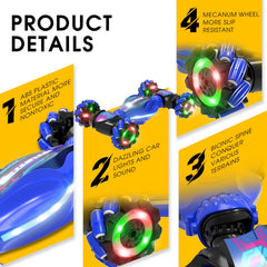 Paaxido Gesture RC Car in indoor and outdoor play settings.