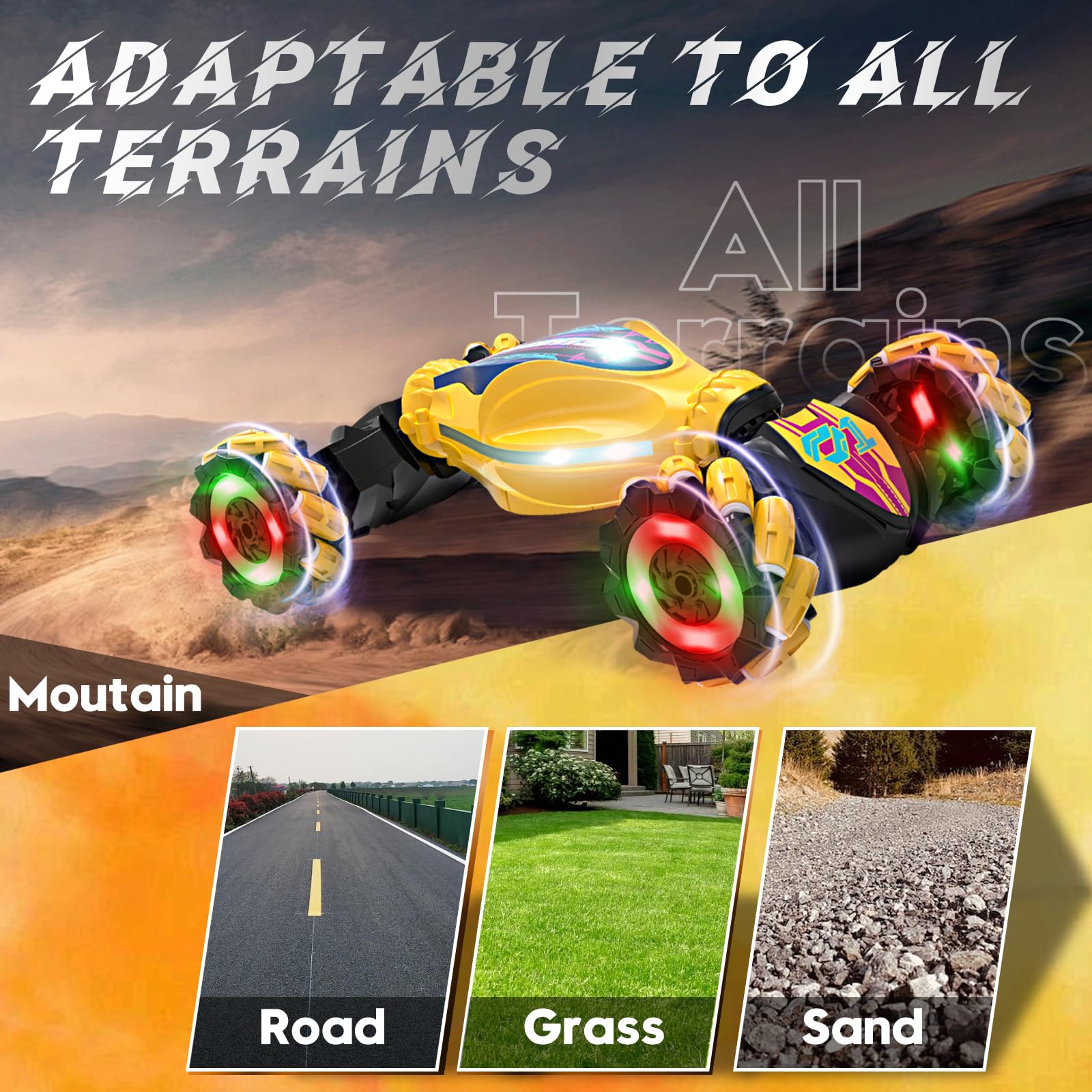 Paaxido Gesture RC Car illuminated with lights and music for exciting play
