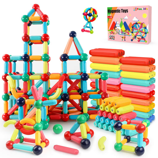 Paaxido magnetic blocks create colorful structures, boosting spatial thinking during creative play.
