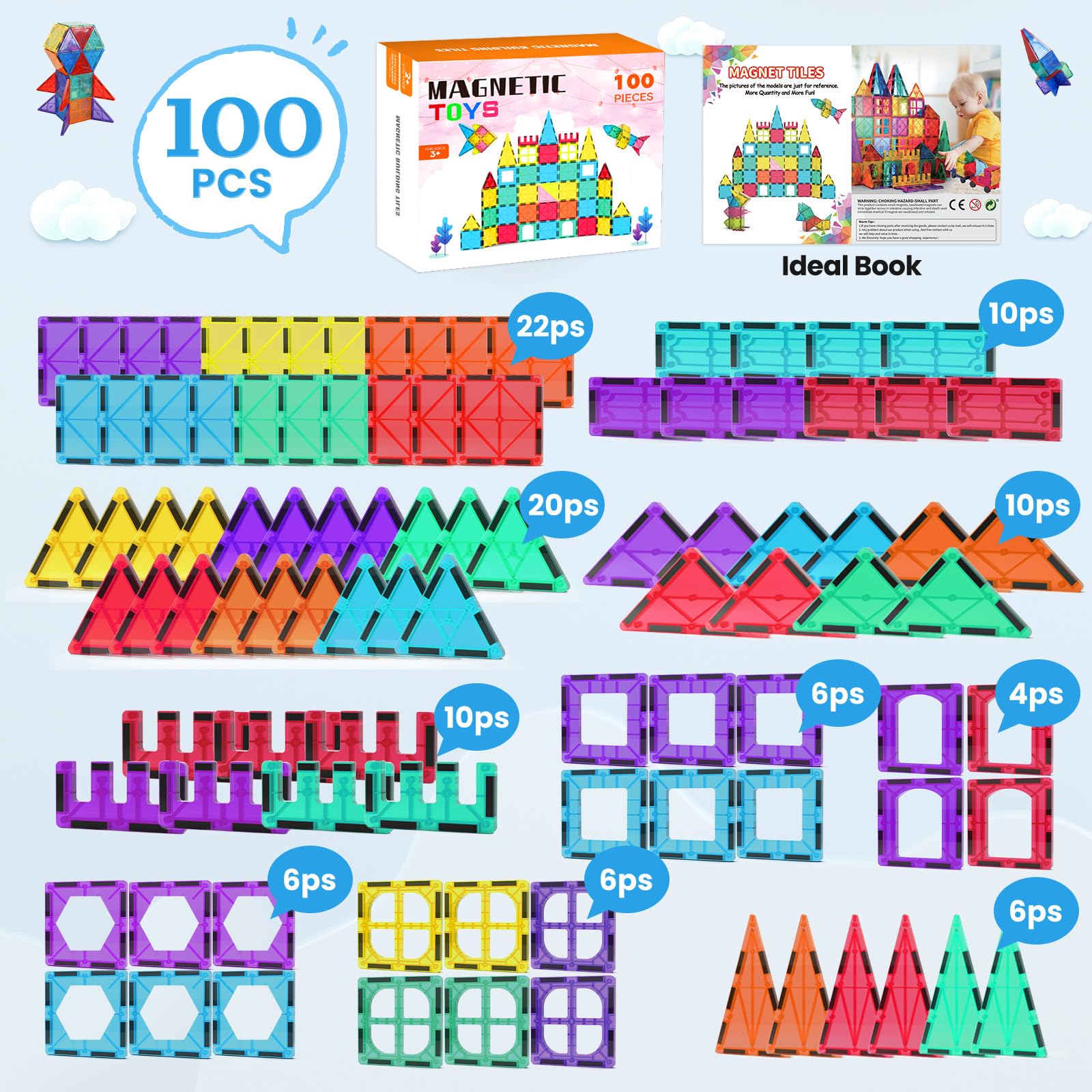 Paaxido magnetic tiles presented as an educational gift for kids.