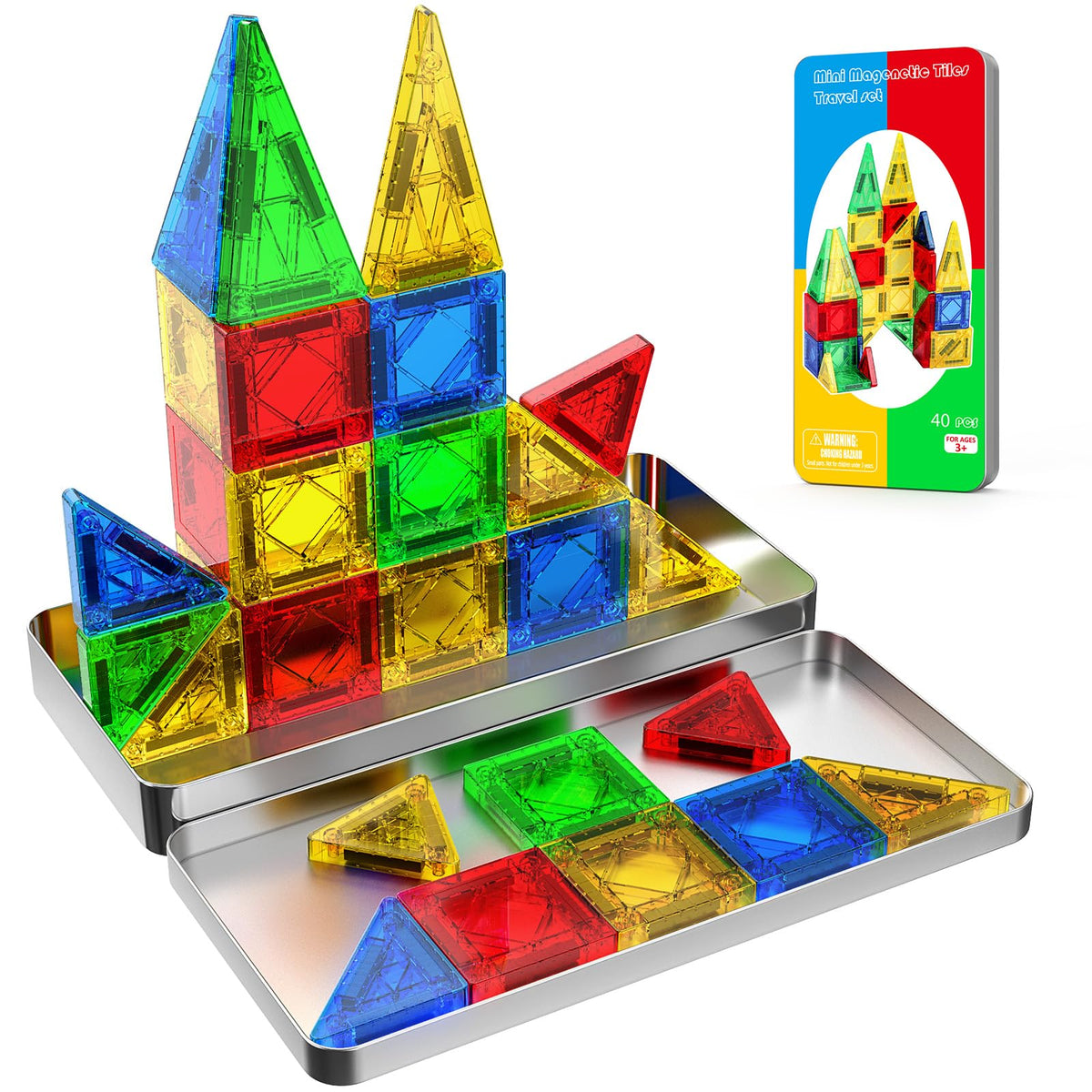 Paaxido mini magnetic tiles travel box for on-the-go play and mess-free fun.