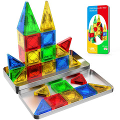 Paaxido mini magnetic tiles travel box for on-the-go play and mess-free fun.