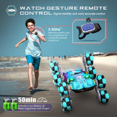 Paaxido remote and gesture control enable precise, interactive stunts.
