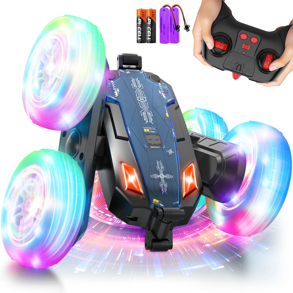Paaxido remote-control car front view highlighting bold design for kids' playtime