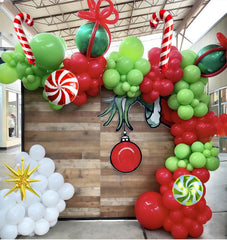 Paeyeq candy cane foil balloons bring festive candy-striped shimmer and depth
