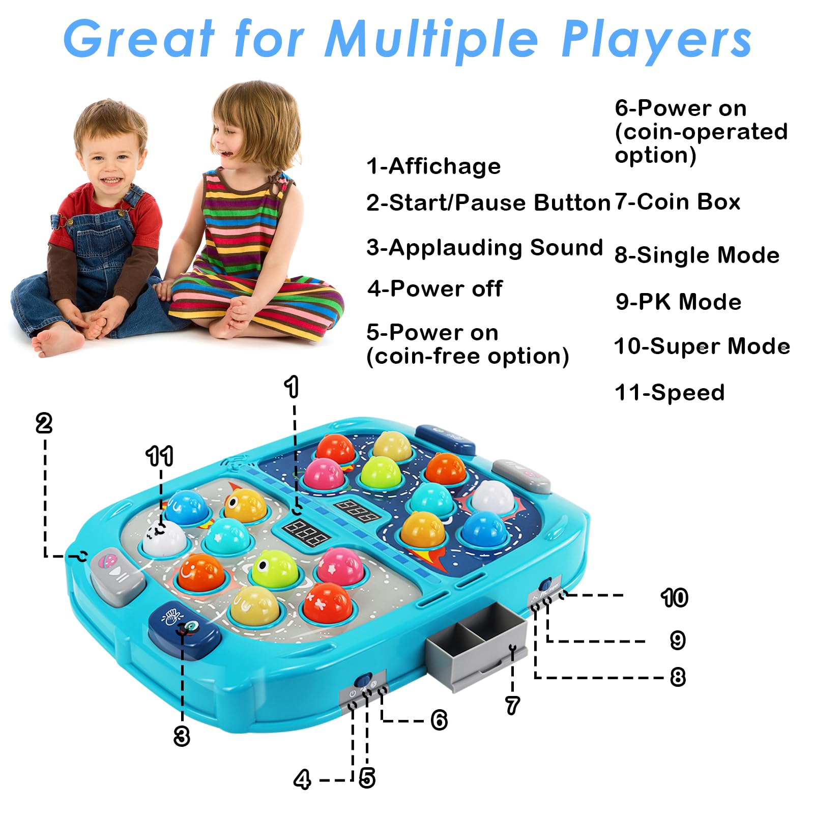 Pafolo Whack Mole non-toxic paint keeps playtime safe and vibrant.