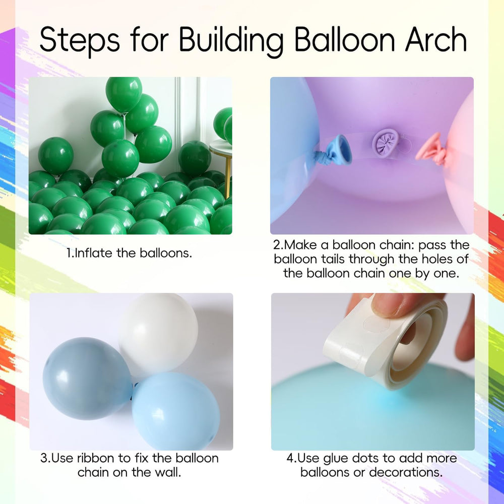 PageebO pizza party green 10-inch balloons versatile room decor.