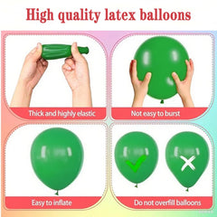 PageebO pizza party green 5-inch balloons add playful accents.
