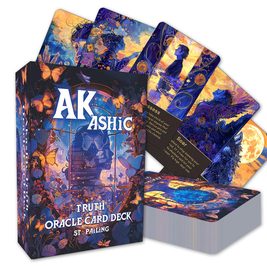 Pailing Akashic Oracle Cards deck held in hands for a thoughtful reading