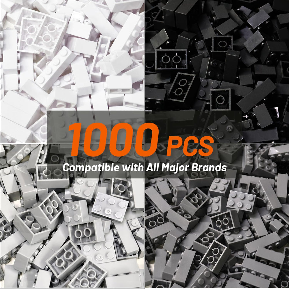Pairez Toys black gray white bricks offer color variety for models