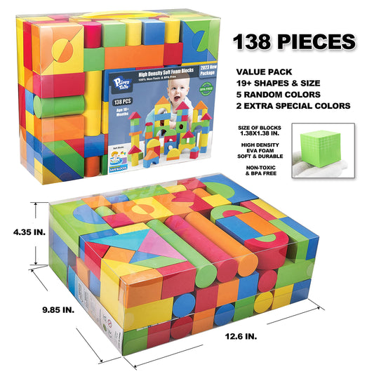 Pairez Toys foam blocks for colorful stacking, boosting fine motor skills through play.
